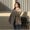 Autumn and winter new imitation mink fur coat women's medium and long plush stand-up collar imitation mink loose