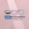 Colorful Creative Letter Shaped Metal Brooch Ideal For Fashion Accessories For All