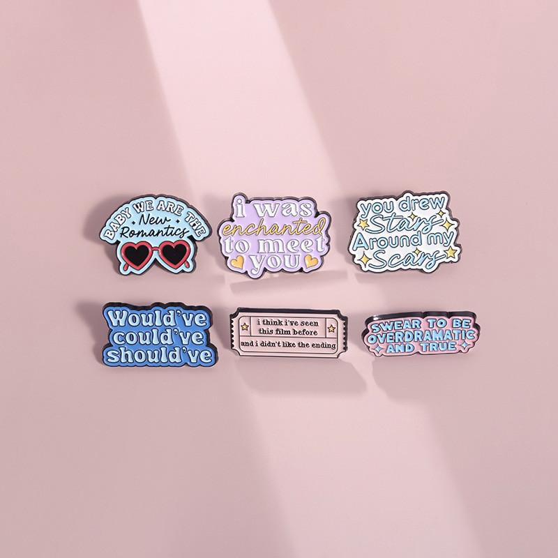 Colorful Creative Letter Shaped Metal Brooch Ideal For Fashion Accessories For All