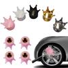 4 Pezzi Tappo Valvola Pneumatico Auto Stile Corona Tappo Valvola Aria Antipolvere Copri Stelo Cerchione Ruota Moto Accessori Decorazione Pneumatico