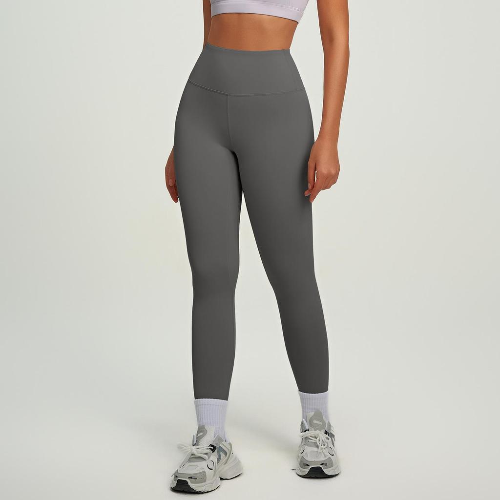 MT20 Women's High Waist Butt-Lifting Purple Yoga Pants - Peach Basic Sportswear