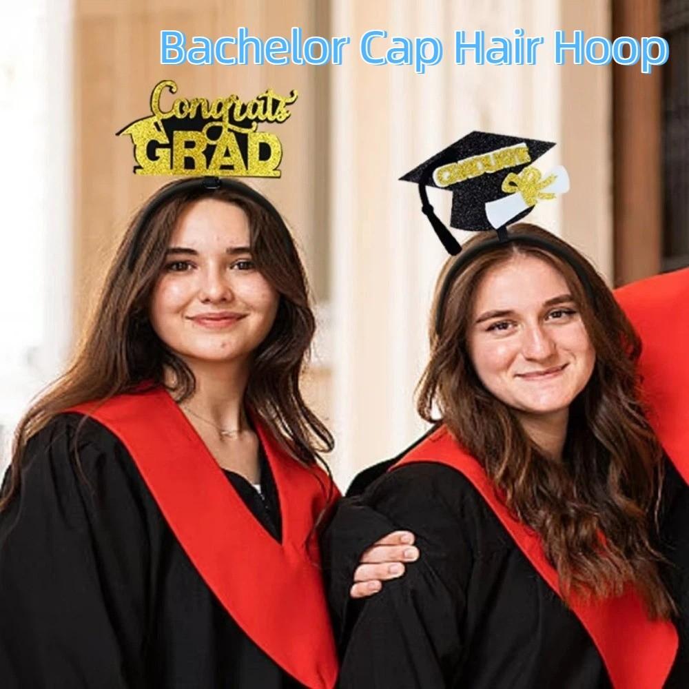 Celebrate Graduation Cap Headband Non-slip Graduation Hat Hairband  Elementary School
