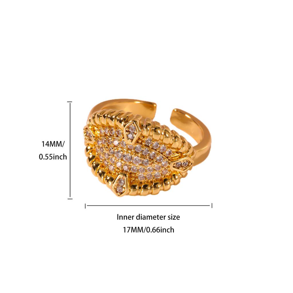 Stainless Steel Flower Ring for Women 18K Gold-plated Anti Fading Open Rings Wedding Imitation Pearl Jewelry Prom Accessories