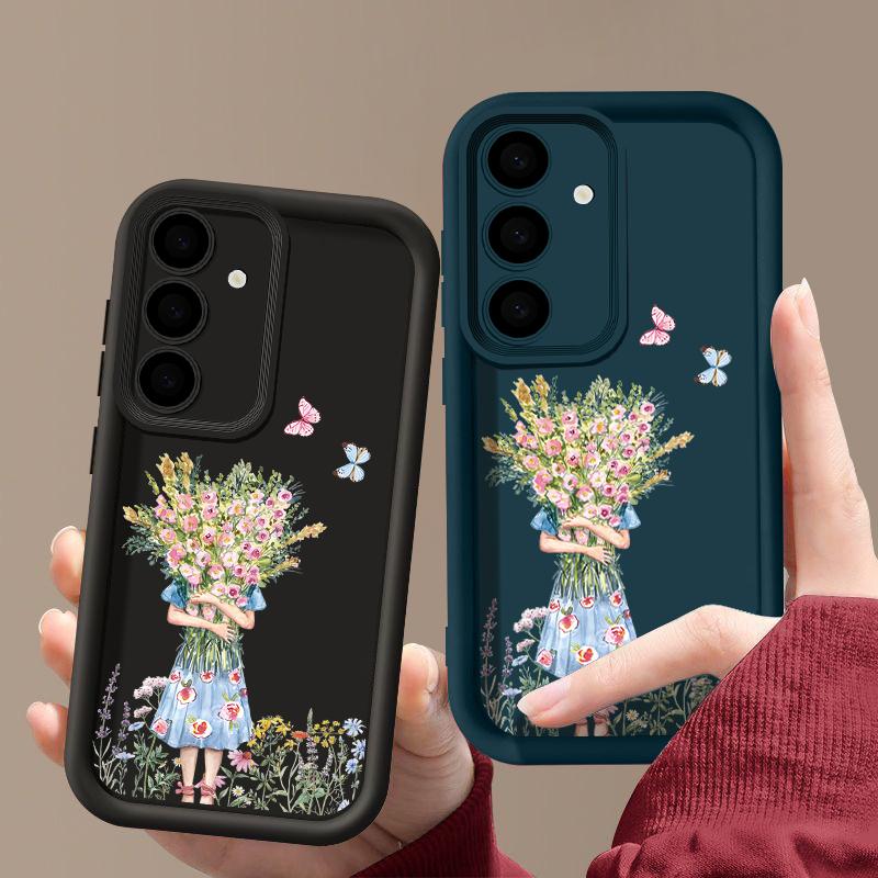 Чехол с цветочным принтом для Samsung S24 S23 Ultra S22 S21 S20 FE A55 A54 A53 A52 A35 — фото 7