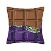 1Pc Fun Realistic Chocolate Pillow Cover, 2D Double-Sided Polyester Cushion Case, Playful Foodie Decor Pillowcase, Ideal Gift Fo