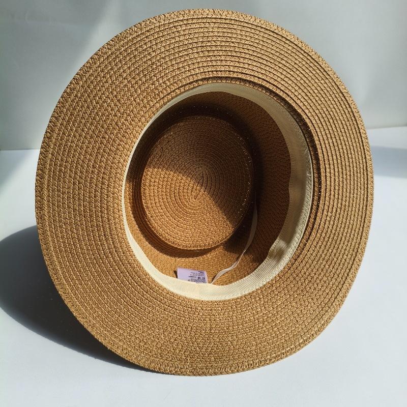 High-quality women's hats cross-border custom French top hats, straw hats, high-end seaside vacation photos