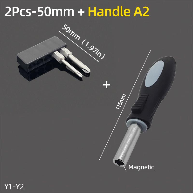 Y Shaped Screwdriver Bits Set Magnetic 1/4” Hex Shank Y Tip Head Y1 Y2 50mm S2 Steel Screw Driver Bit Ratchet Wrench Hand Tools