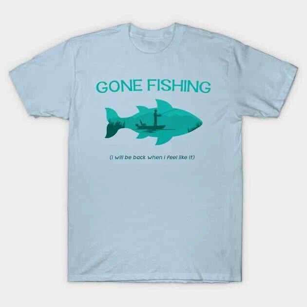 Gone Fishing Made in Australia T-Shirt 3XL