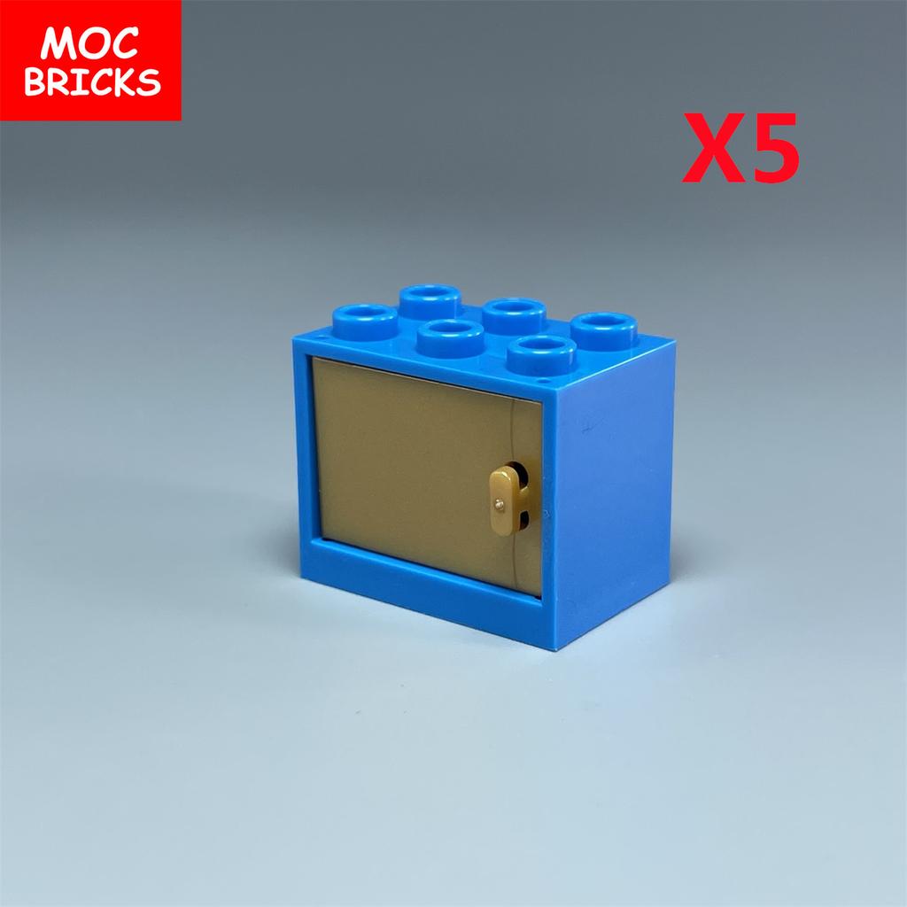 MOC Blocks Box Cupboard Container 2x3x2 Cabinets Assembles Particles 4532 4533 City House Construction Bricks Parts