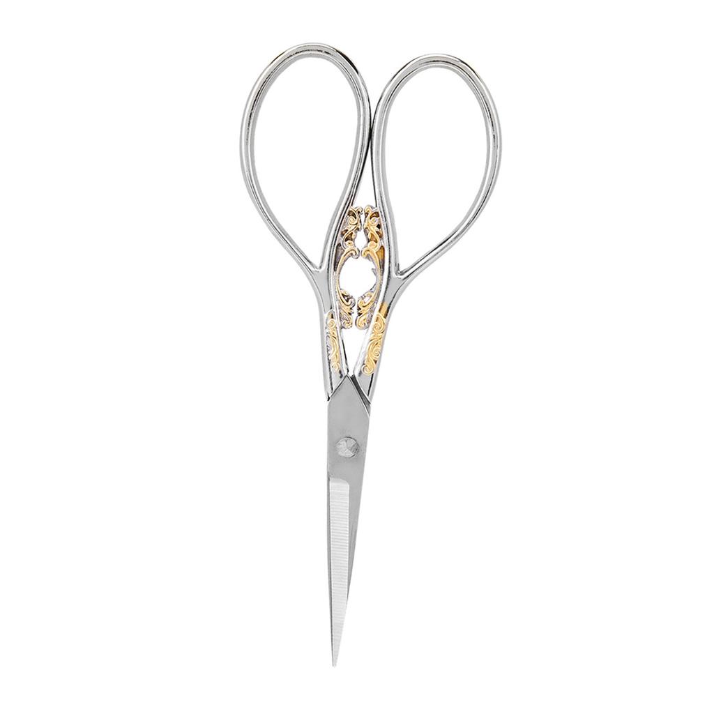 1pc Stainless Steel Tailor Scissors Household   Sewing Accessories(black with gold pattern)