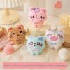 Cartoon Emoji Cat Plush Keychain - Cute Student Bag Pendant Ornament