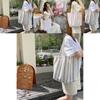 Fashionable Korean Large Capacity Striped Canvas Tote Bag For Spring Summer