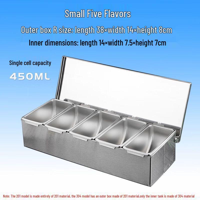 Stainless Steel Flip-Top Seasoning Box