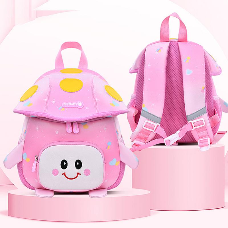 Kindergarten School Bag Cute Mushroom Bag Waterproof Material Children's Backpack Mini Cute Cartoon Bag