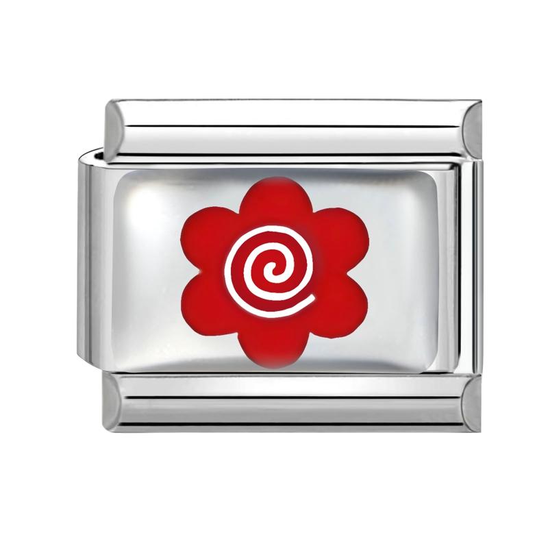 Y2K Rote Serie Blume Kirsche Herz Schleife Schmetterling Liebe Italienischer Charm Glieder Passend 9mm Edelstahlarmband Damen DIY Basteln