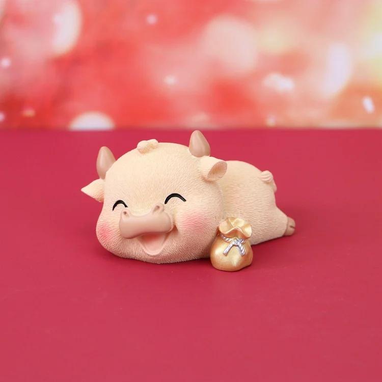 

Креативные украшения в виде теленка Новый год быка Праздничные украшения для выпечки тортов Украшения Украшения для гостиной Украшения для автомобиля C