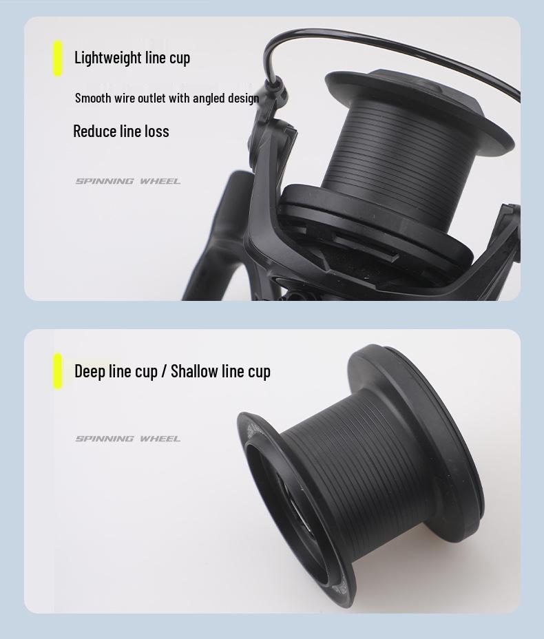 Gapless Long Cast Slow Drop Spinning Reel for Sea Fishing