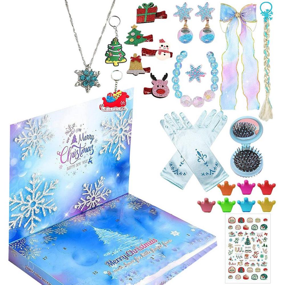 2025Christmas DIYs Jewelry Hairpin Toy Advent Calendar Gift Box For Girl Kids 24Days Countdown Calendar New Year Christmas Gifts