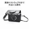 BEADY Instant Camera Case for Fujifilm Instax Mini EVO, Protective Cover, PU Leather, Scratch-Resistant, with Shoulder Strap, Black