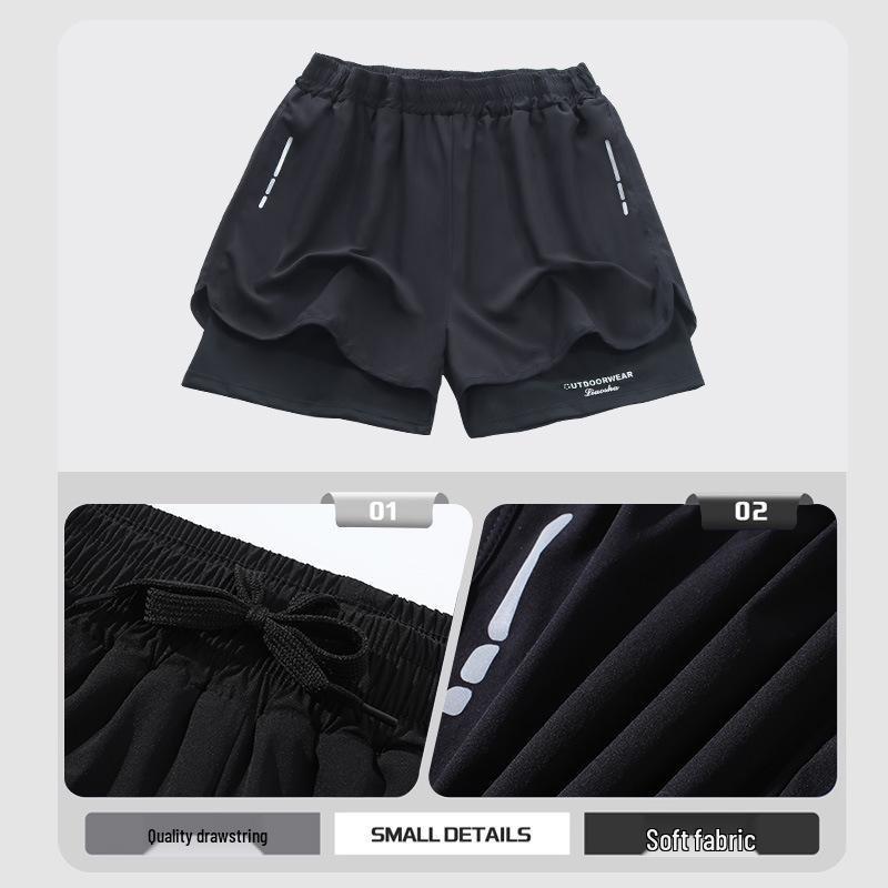 Completo da uomo a doppio strato per lo sport: Costumi da Bagno per Corsa, Fitness, Spiaggia e Nuoto