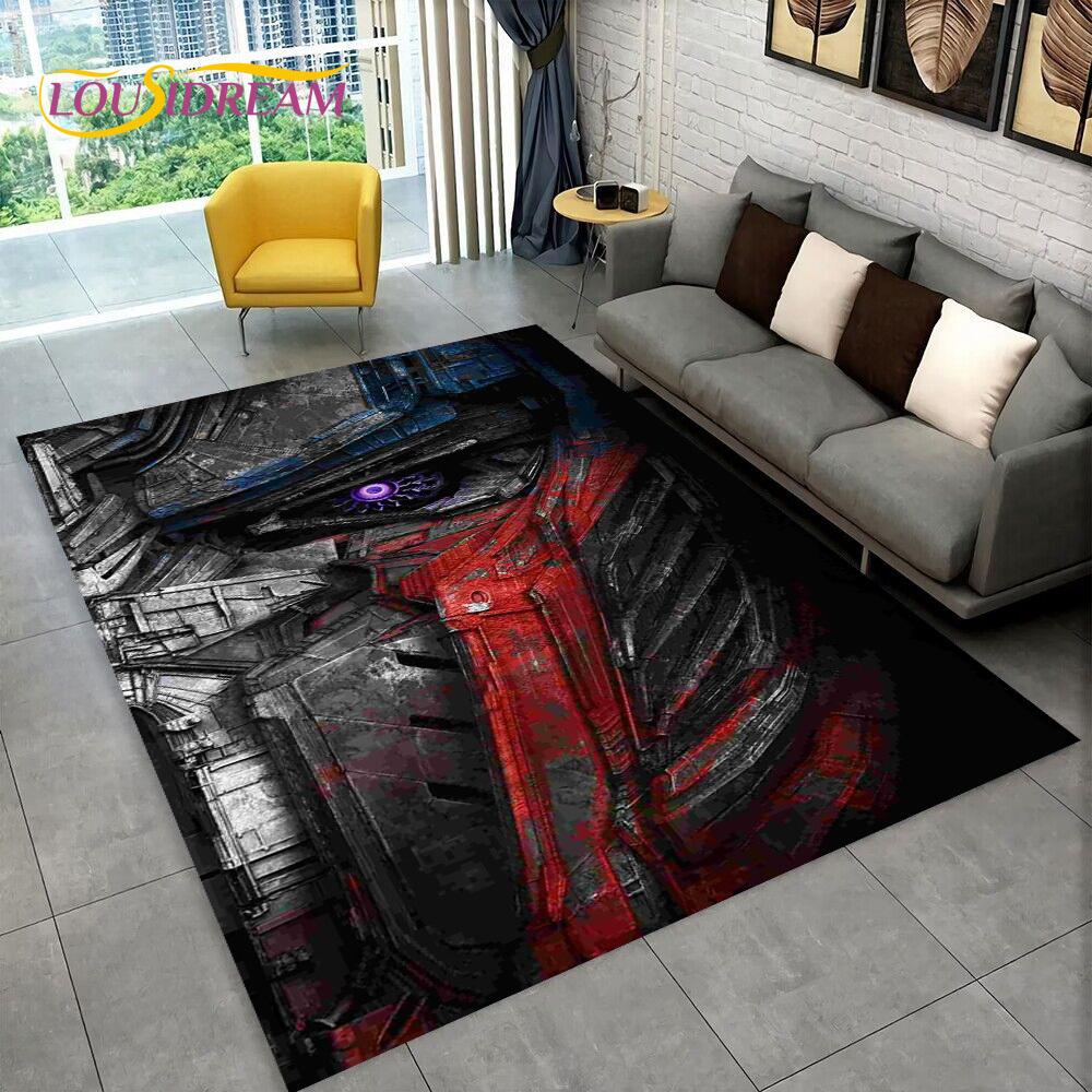 3D Transformers Cartoon Autobots Teppich für Zuhause Wohnzimmer Schlafzimmer Sofa Fußmatte Dekoration, Kinderzimmer Teppich Rutschfeste Bodenmatte Geschenk