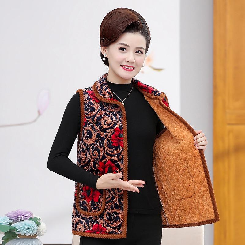 Vest Women's Autumn and Winter Velvet Thermal Clothing Short Vest Lapel Sleeveless Thickened Vest Outer Wear