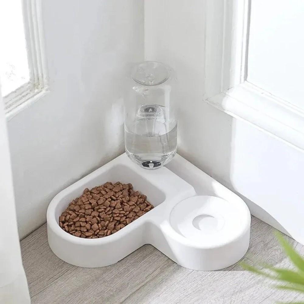 Feeding Dispenser Automatic Water Bowl Feeder Dual-use Corner Pet Food Dish Drinking And Feeding