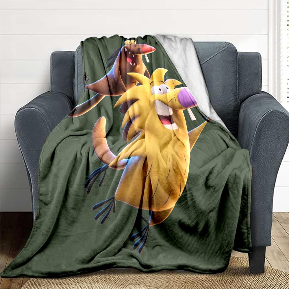The Angry Beavers Flannel Blanket, High quality Comfortable for All Seasons, Home Decor, Warmth and Comfort