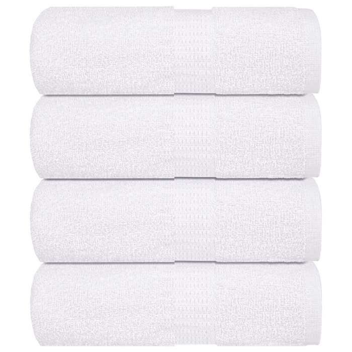 VidaXL Serviettes d'invité 4 pcs blanc 30x50 cm 360 g/m² 100% coton, serviette, serviette de visage, ensemble de serviettes 136646