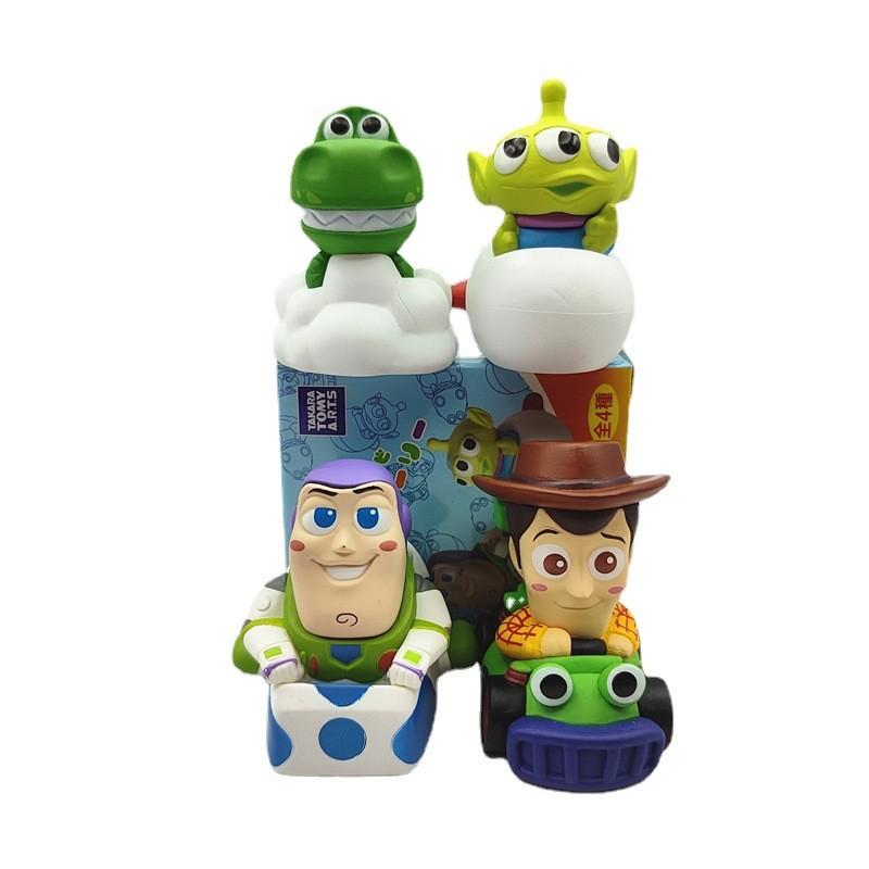Toy Story Montanha Russa das Nuvens Figuras Buzz Woody Pvc Caixa Surpresa Modelos Colecionáveis 5.5-6cm