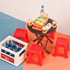 Mini Stool Dollhouse Folding Table Doll Furniture Dollhouse Small Chair  Home Decor