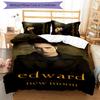 Juego de Ropa de Cama Edward Cullen de 3 Piezas Funda Nórdica con Cierre Incluye 1 Funda Nórdica y 2 Fundas de Almohada para Todas las Estaciones Decoración de Dormitorio Hogar Dormitorio Universitario