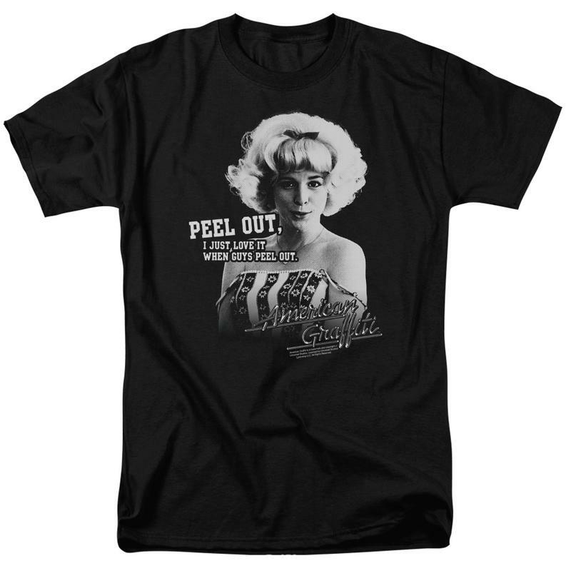 American Graffiti T-shirt adult regular fit black retro graphic tee UNI209