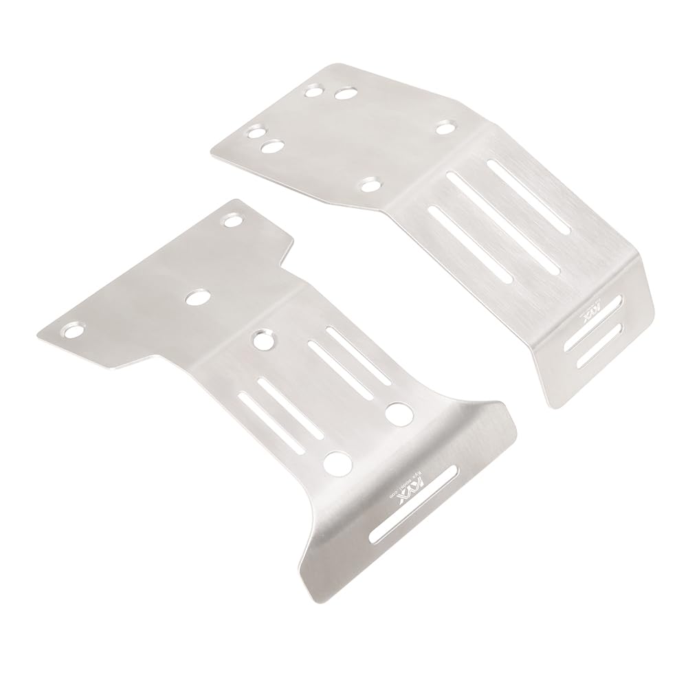JOYSOG Stainless Steel Front & Rear Chassis Skid Plates for Tamiya 110 Fighter NXGEN DT-04 RC Chassis Armor Protector Parts