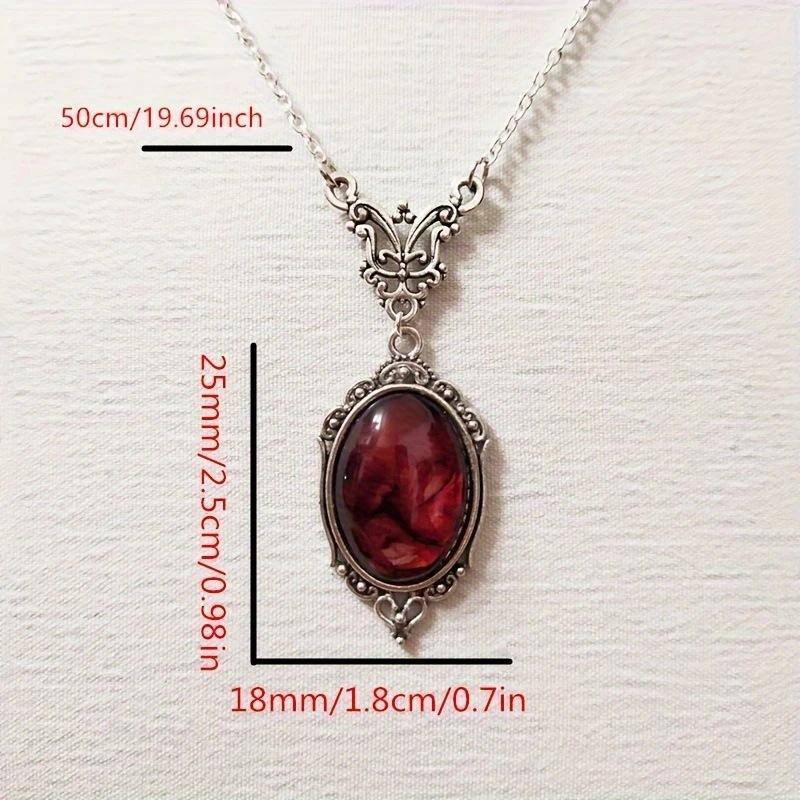 Pendant Elegant Aurora View Oval - Vintage Necklace