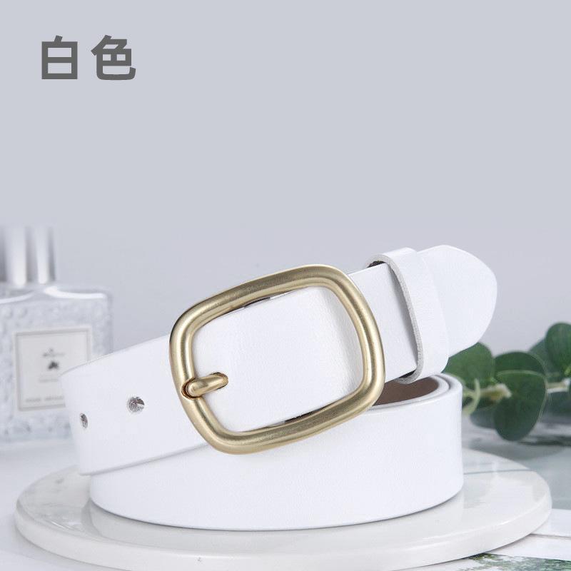 

Four Seasons Available Women S Belt Decoration Versatile Women S Leather Retro Cowhide Pants With Jeans High End Belt 105cm