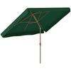 Outdoor Terrace Parasol 300x200x245 Cm with Adjustable Angle Aluminum Pole Crank and UV Protection 50+ Green