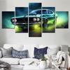 5 Pieces Wall Arts Poster Painting Auto Drawing Landscape Home Decor Picture Print Car Wallpaper Interior Artwork Living Room