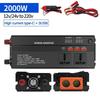 600w/1200w/2000w 12V/24V To 220V Universal Inverter LED Display Screen Power Converter Intelligent Portable Car Inverter