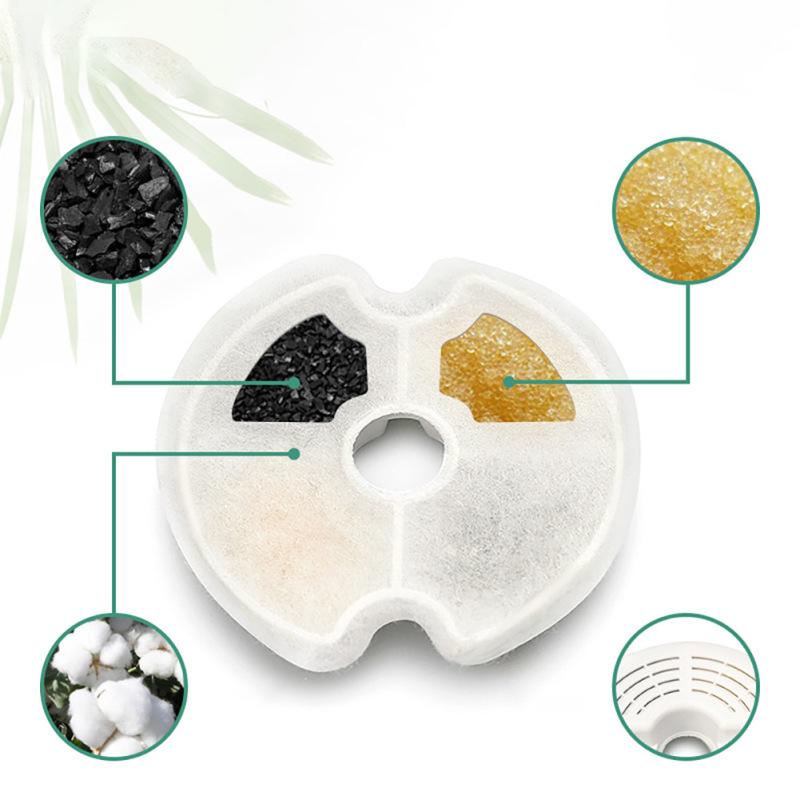 Filtru de cărbune activat de schimb pentru fântână de băut pentru pisici Filtru rotund pentru distribuitor de apă pentru animale de companie