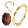 14G Edelstahl Clicker Bauchnabelring für Damen Verstellbar 6-14mm Ring Bauchnabel Schmuck