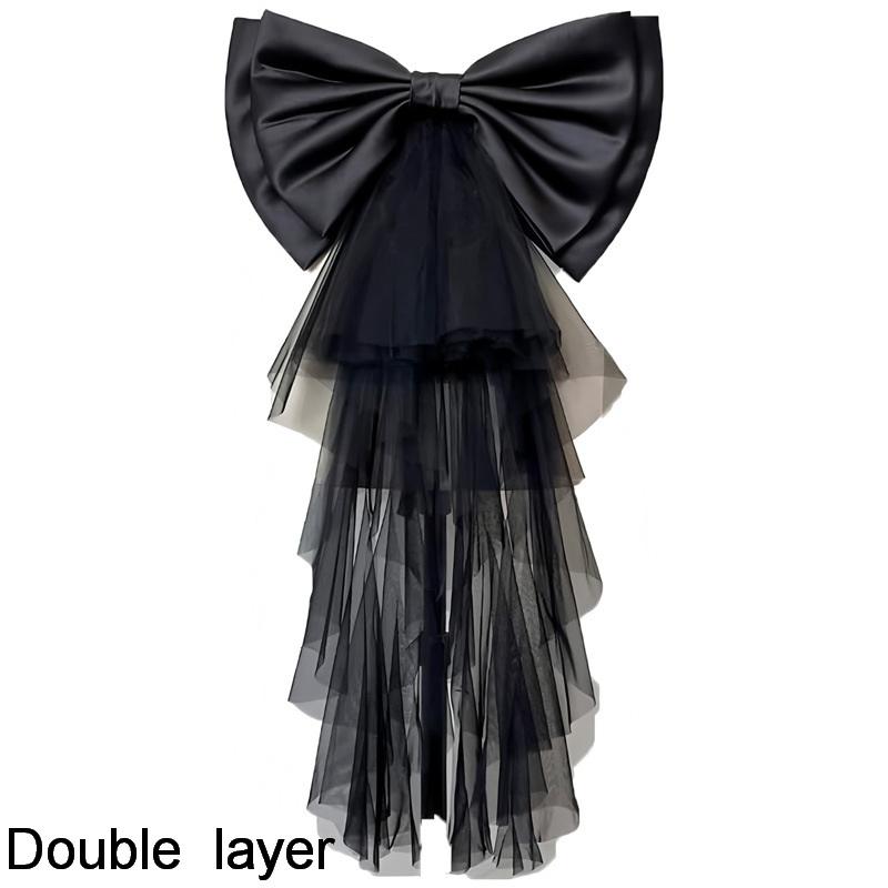 1 Stück Damenkleid Brautgürtel Große Satin Schleifenknoten Accessoires Elegant Abnehmbare Satin Tüll Schleife Hochzeitskleid Dekoration