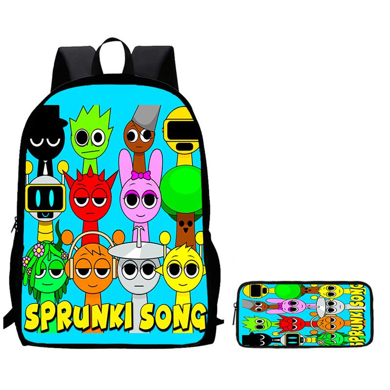 Rhythm Box Sprunki Spel Anime Rugzak Student Schooltas Computer Tas