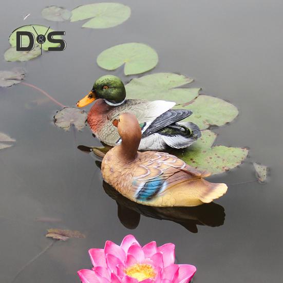 Schwimmende Entenskulptur, Entenstatue aus Kunstharz, Dekoration für Gartenteich und Pool, schwimmende Ente, Outdoor-Ornament, Geschenk für Naturliebhaber