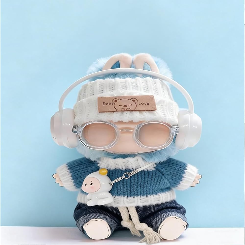 Rivulicrypta Lovebu 7-Piece Doll Outfit Set 17cm Dark Blue Fashion Clothes for Dolls