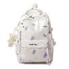 Schoolbag High School Student Schoolbag Junior High School Girl Ins Niche Floral Bear High Value Backpack Japanese Printed Backpack