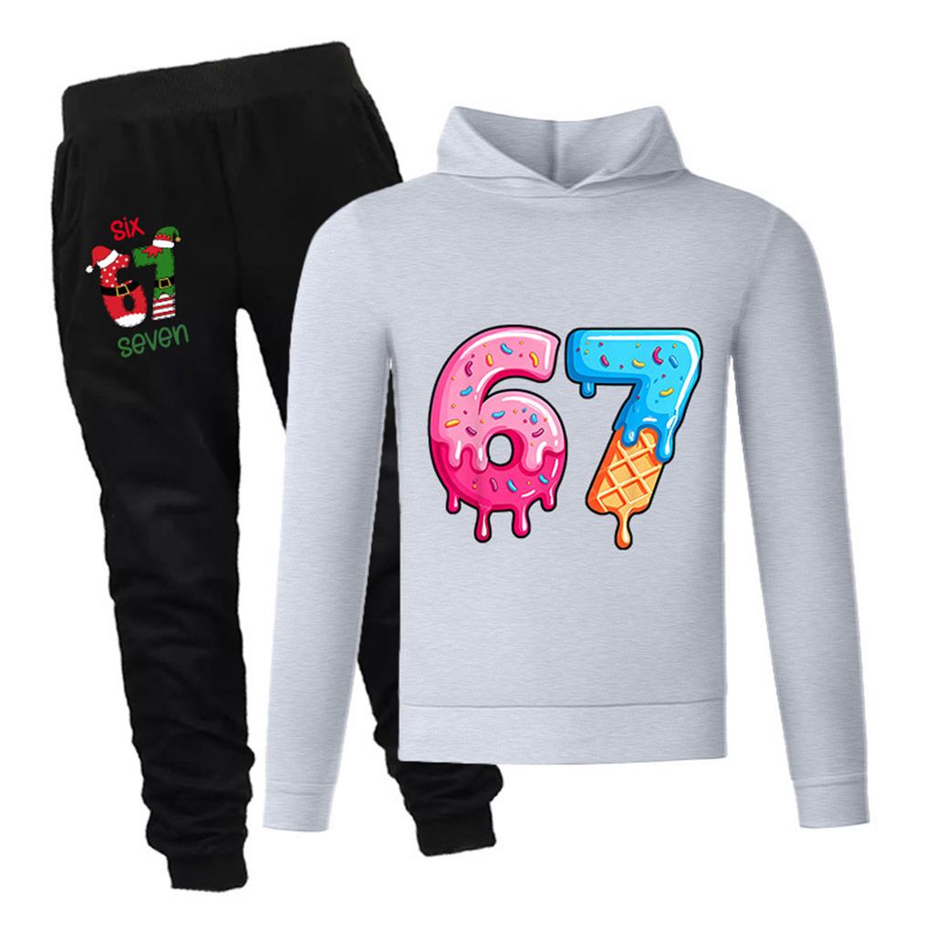 Set aus langärmeligem, locker sitzendem Kinderpullover mit Buchstabenprint