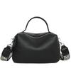 Bolso de mano de cuero genuino suave de lujo para mujer, bolso de hombro tipo mensajero de moda, bolso de piel de vaca de color sólido, bolso cruzado de moda para mujer