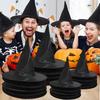 12PCS Halloween Party Decoration Hats Suitable For Both Men And Women Black Wizard Hats Halloween Party Costumes Accessories