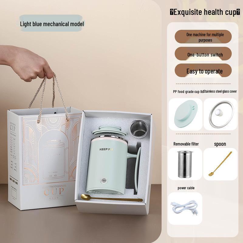 Portable Electric Tea Kettle with Timer and Infuser - All-in-One Stewing and Boiling Cup